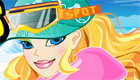 A pretty Girl going Skiing