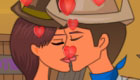 Cowboy and Cowgirl Kiss 