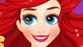 Ariel Glittery Makeup