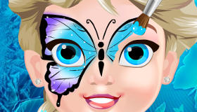 Baby Elsa Butterfly Makeup