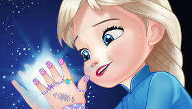 Baby Elsa Frozen Manicure