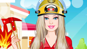 Firefighter Barbie Dress Up 
