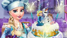 Elsa Wedding Cake Baking