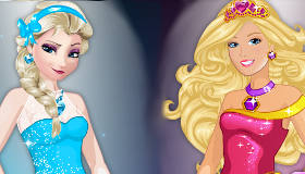 Elsa vs Barbie Desfile de Moda - jogos online de menina