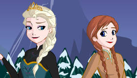 Anna and Elsa Frozen Sisters 