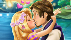 Rapunzel and Flynn Kissing