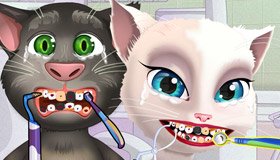 Talking Tom and Angela at the Dentist