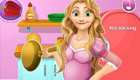 Pregnant Rapunzel Cooking Chicken Soup